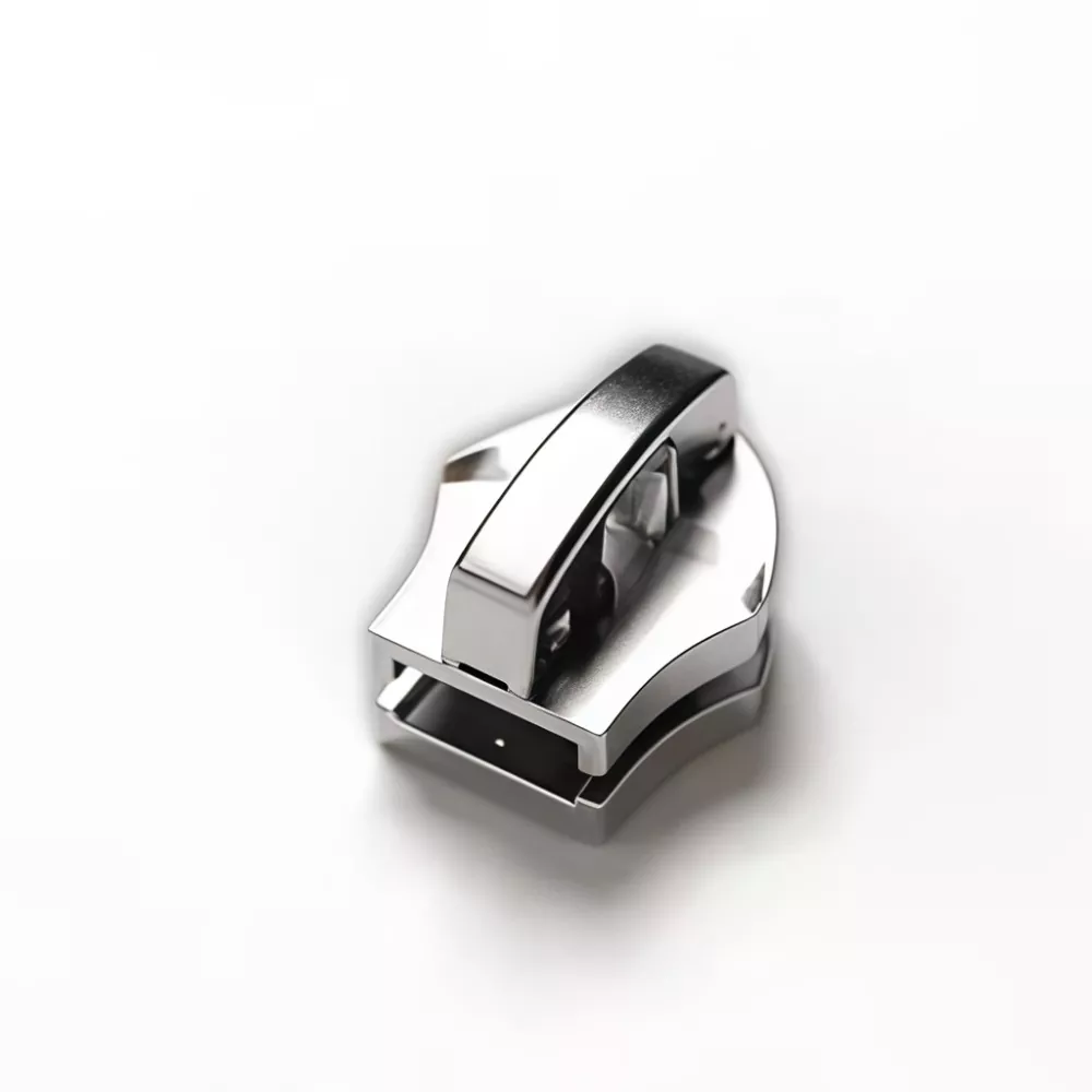 Cursore con blocco automatico per cerniera in metallo